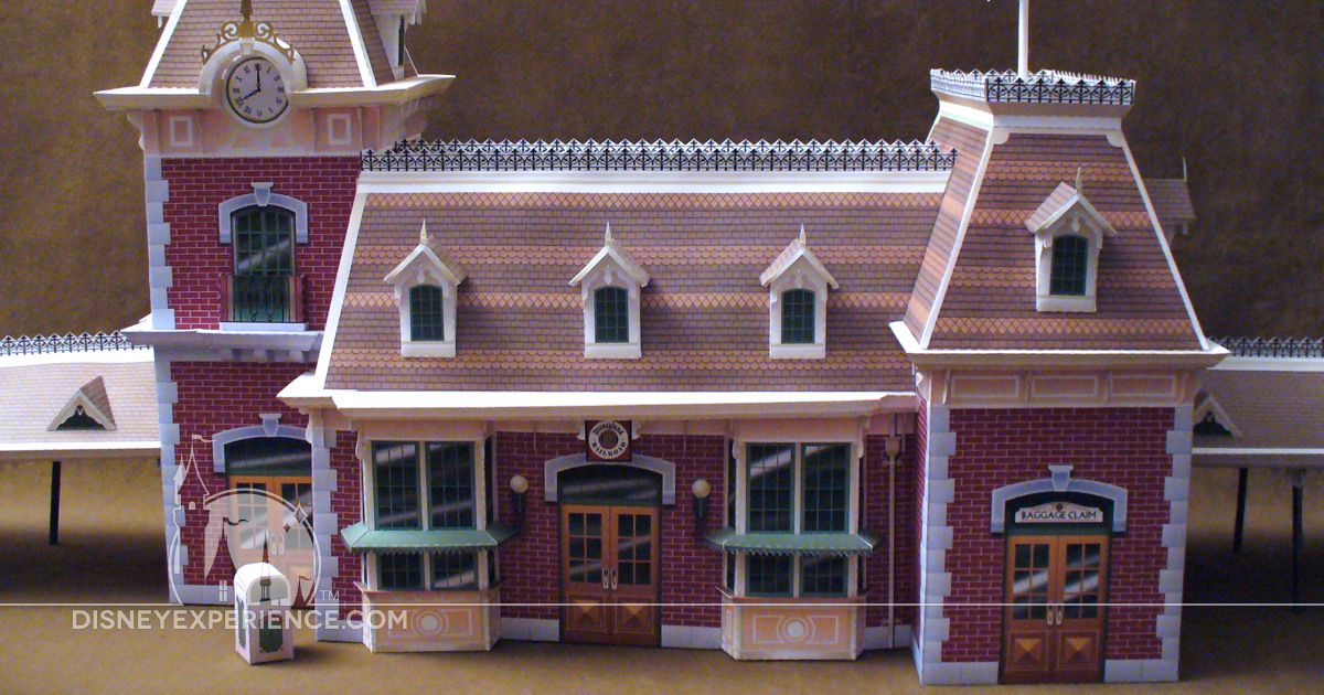 Main Street Train Station Paper Model