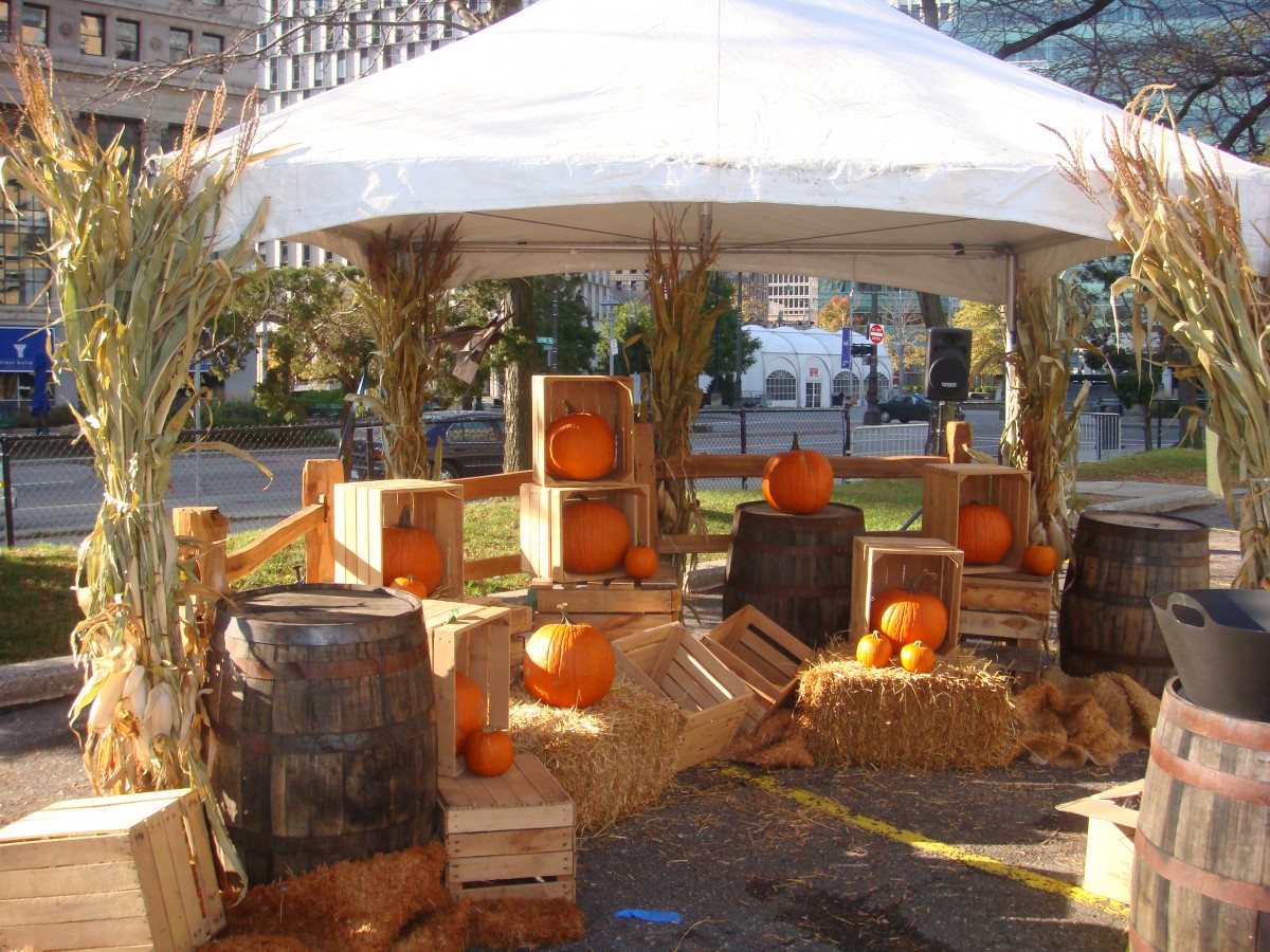 Autumn Themed Event Decor Display Group