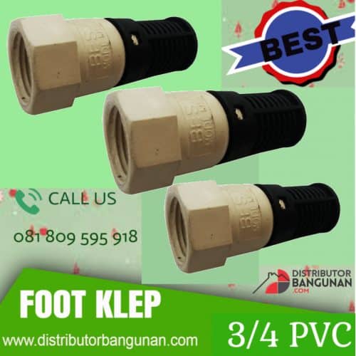 Foot Klep 3/4′ PVC BEST/COCO/ROYAL (10) |  https://www.distributorbangunan.com/