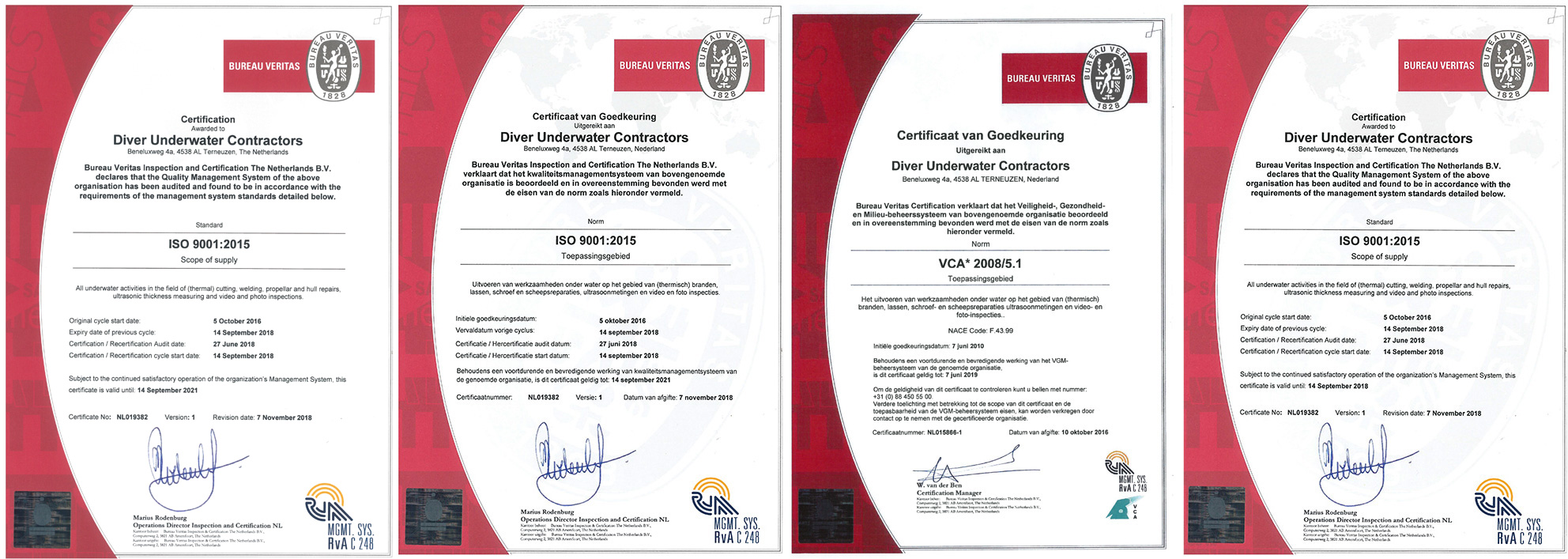 QHSE & INNOVATION Diver Underwater Contractors (D.U.C.) B.V.