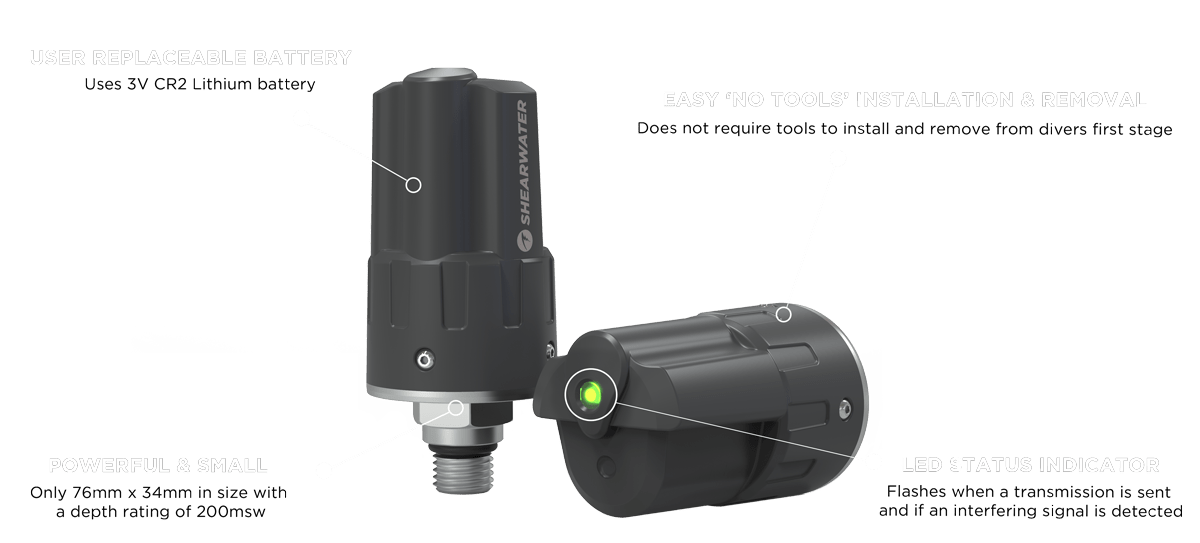 Shearwater Swift Transmitter - Diver Dan's