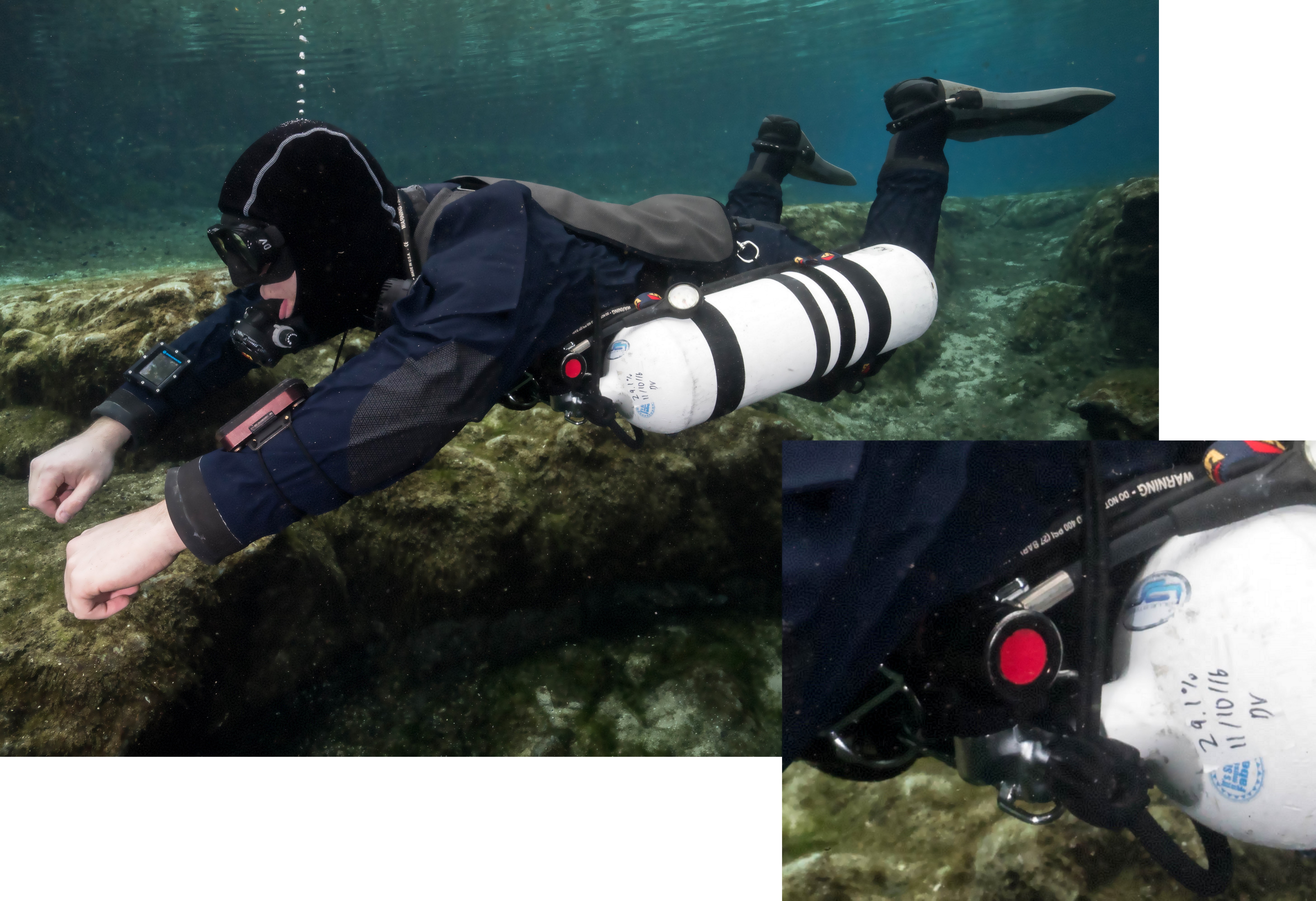 Dive Rite XT1/XT2 Sidemount RL DIN BAR Regulator Kit Black, 43 OFF