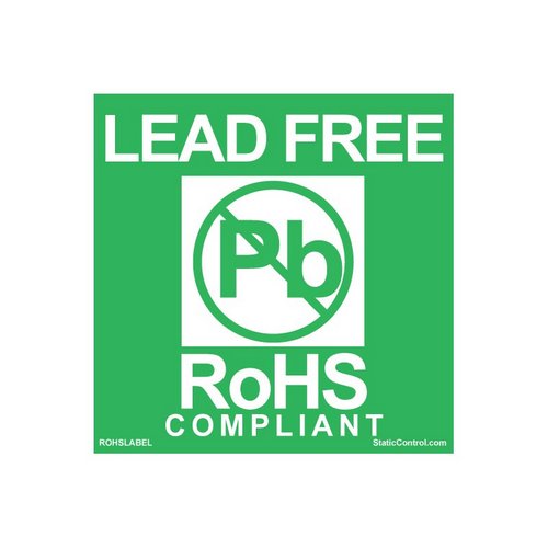 RoHS Label 1.75''x1.75'' 500/Roll Diverse Electronics