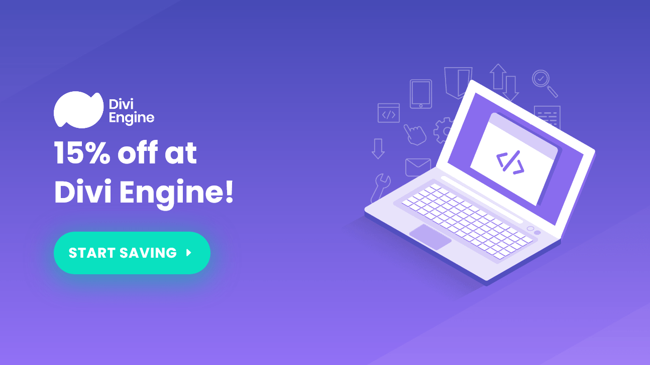 Divi Deal: Save 15% on your purchase at Divi Engine | Divi Changelog