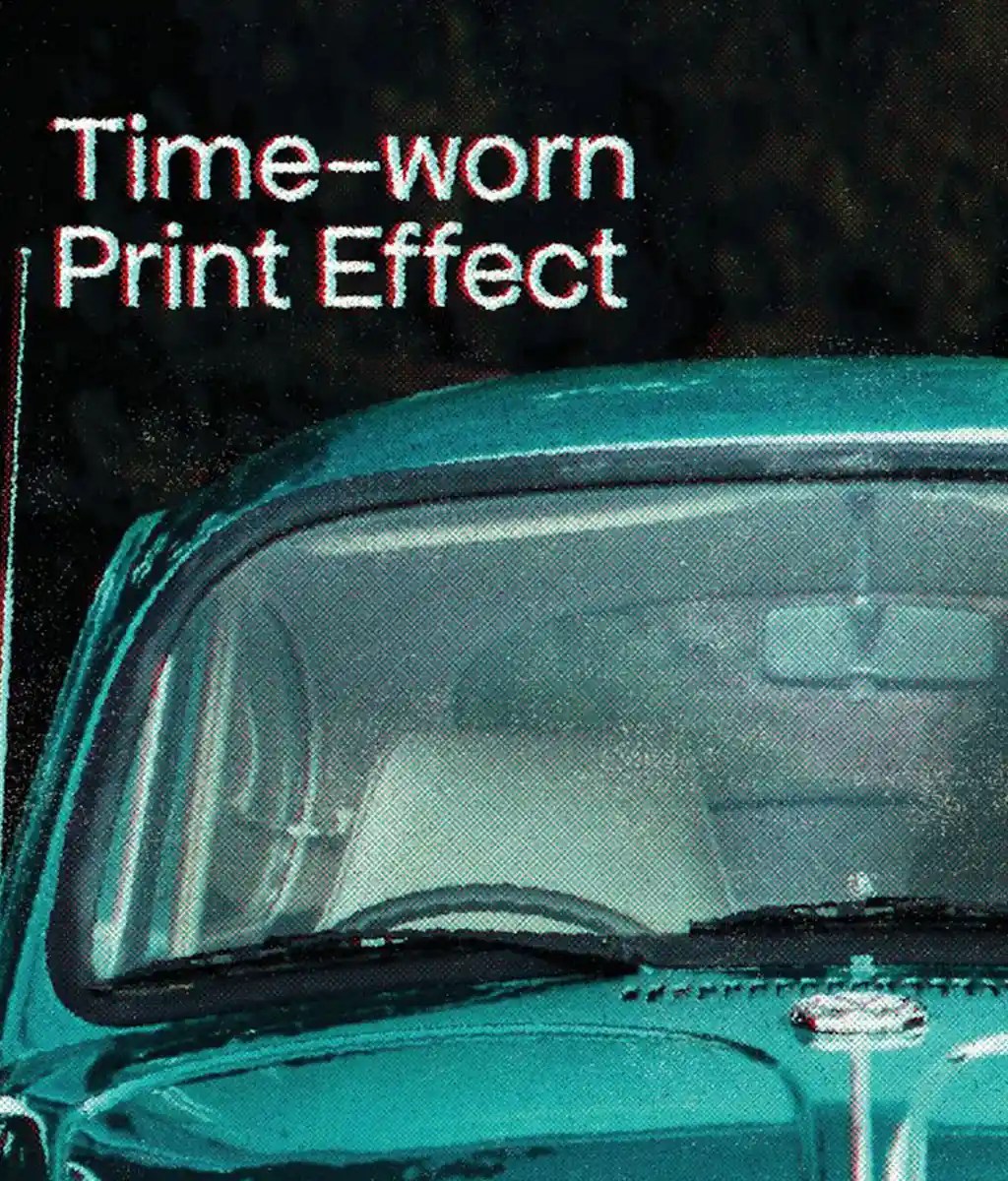 TimeWorn Print Effect in Screen Print Effect