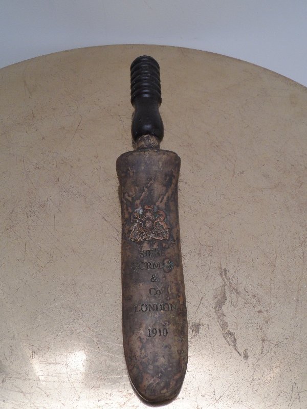 Antique Siebe Gorman & Co London Maritime Diving Helmet Knife