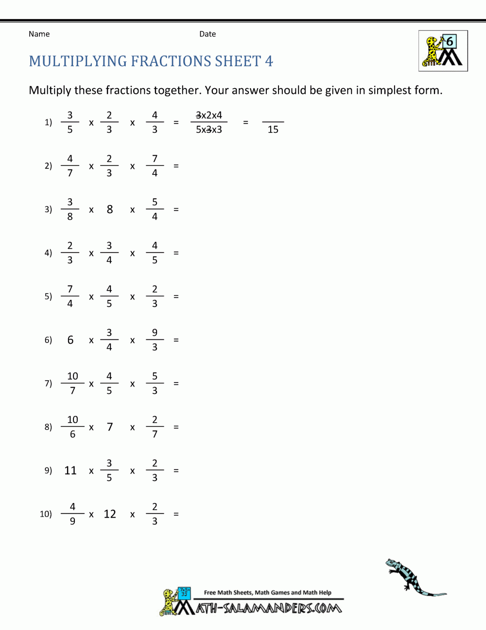 Fraction Division And Multiplication Worksheets - Divisonworksheets.com