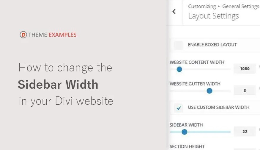 How to change the sidebar width on Divi website with CSS