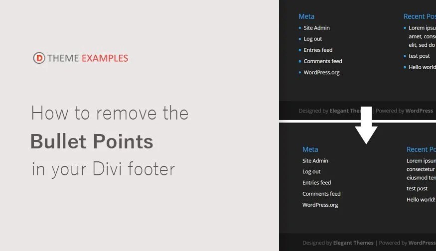 How to remove the bullet points from Divi theme footer