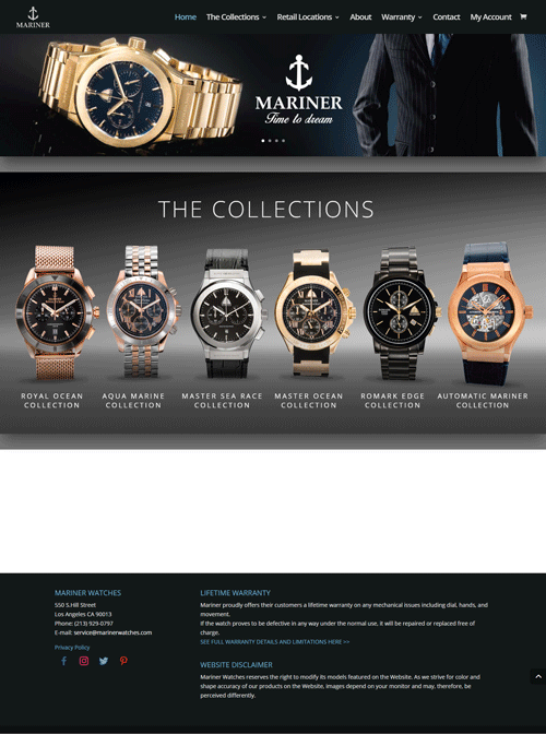 Mariner Watches • Mens Watch store built with Divi Theme