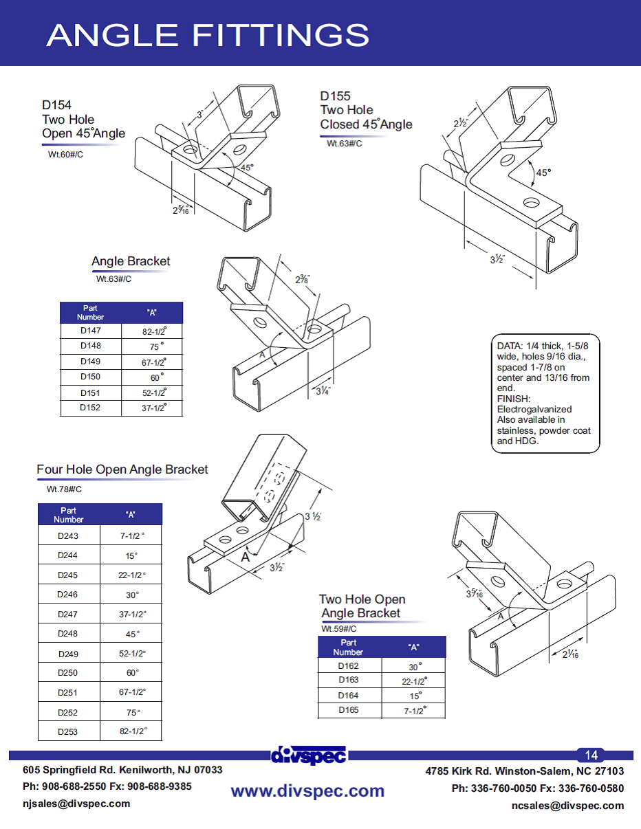 Angle Fittings 3 Divspec