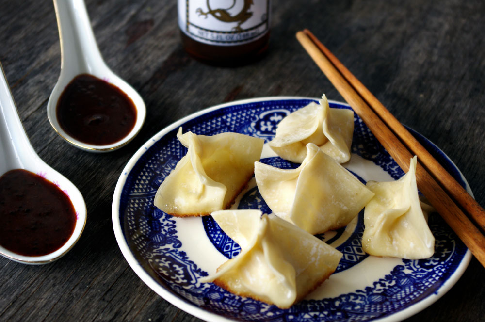 Cheese Wontons with Hot Mandarin Orange Dipping Sauce Dixie Chik Cooks