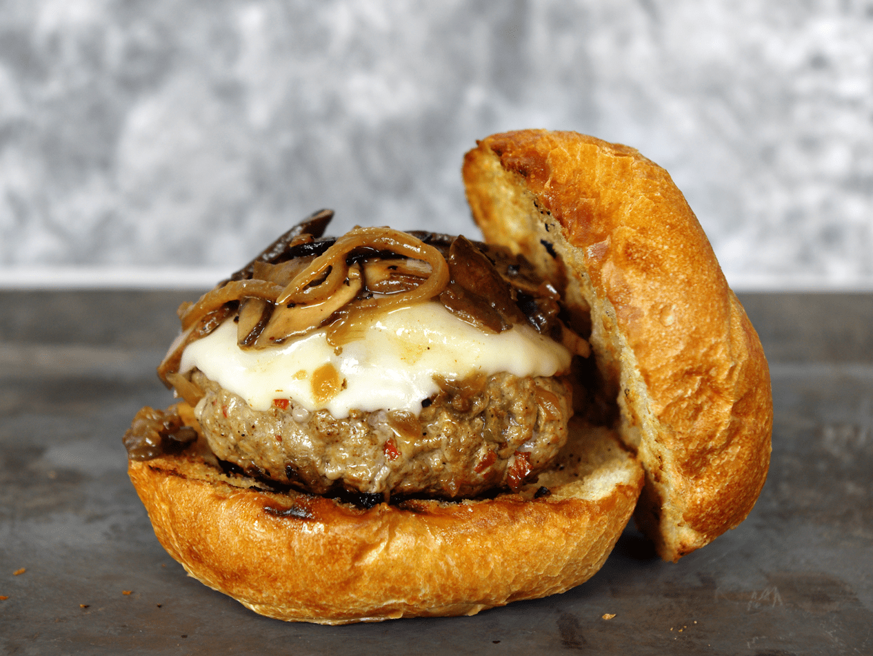 Lamb Burger with Red Wine Mushrooms Dixie Chik Cooks