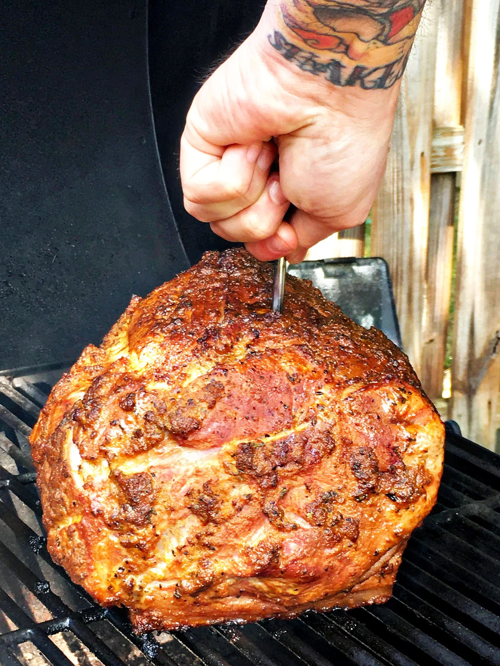 Mustard Rubbed Smoked Pork Dixie Chik Cooks