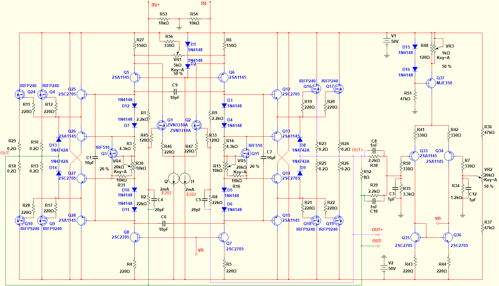 MOSFET Fully differential balanced amplifier diyAudio