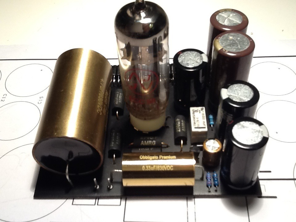 Universal tube preamp PCB, ECC99/6N6P/ECC88/ECC85/6922/6DJ8 etc. MU