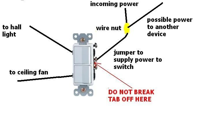 Dividing Power From One Wall Switch To A Two-Rocker Switch | Diy Home Improvement Forum