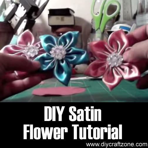 DIY Craft Zone DIY Satin Flower Tutorial DIY Craft Zone