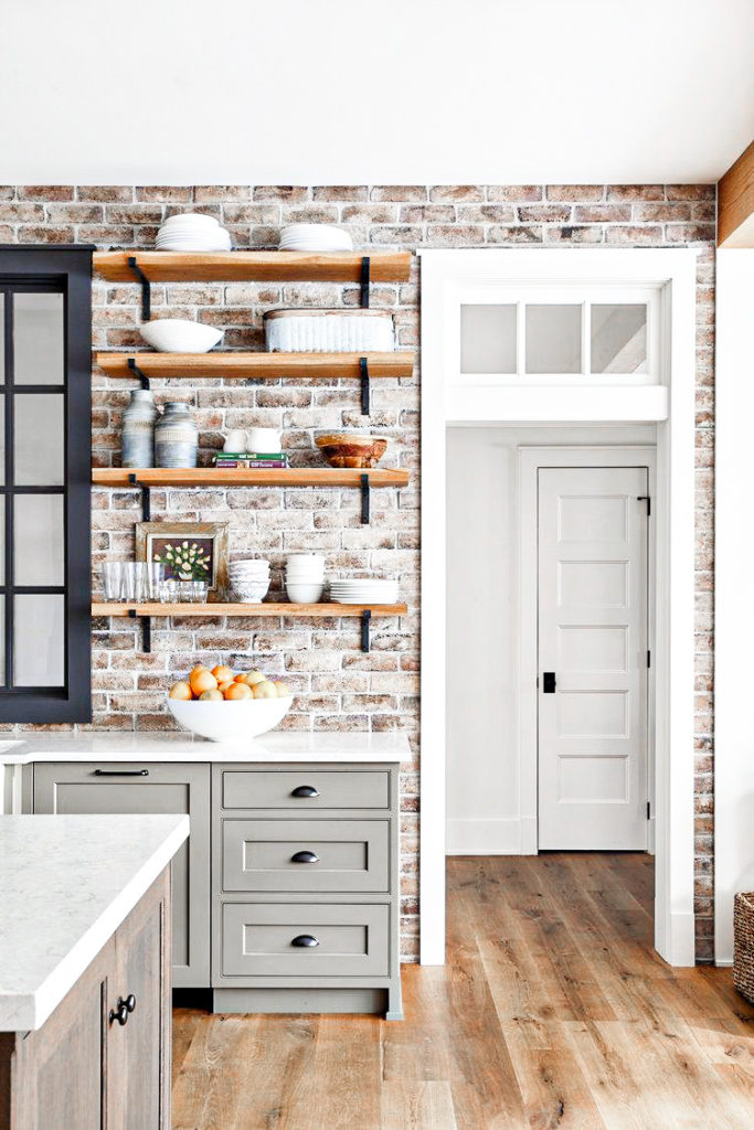 8 Ridiculously Beautiful Brick Backsplash Kitchen Ideas DIY Darlin'
