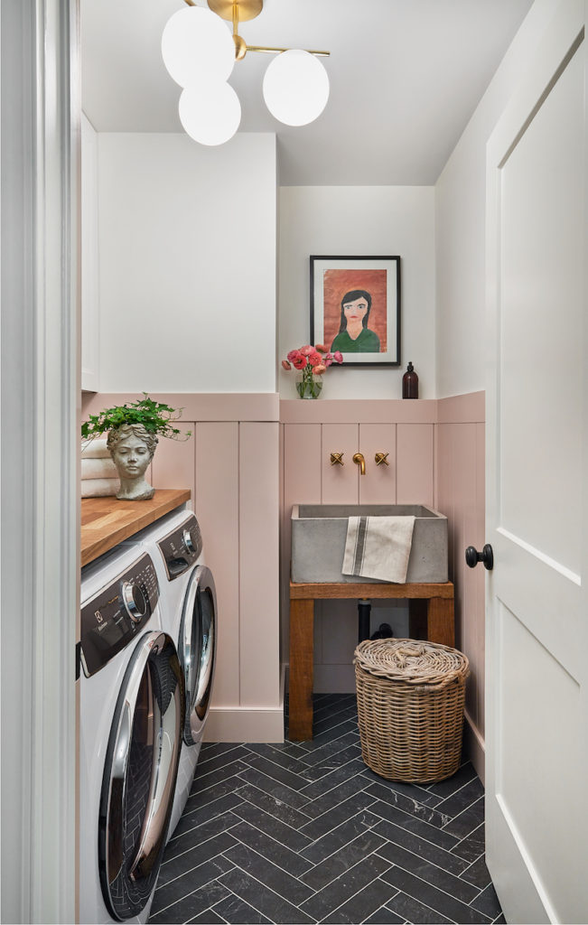 Laundry Room Makeovers Featuring Butcher Block Countertops