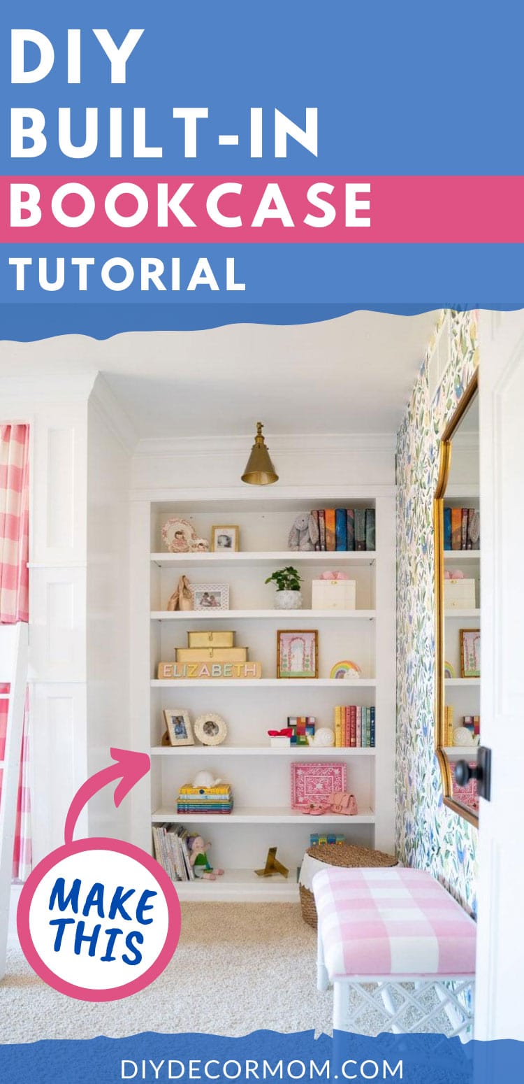 DIY Builtin Bookshelves How to Build a Bookcase DIY Decor Mom