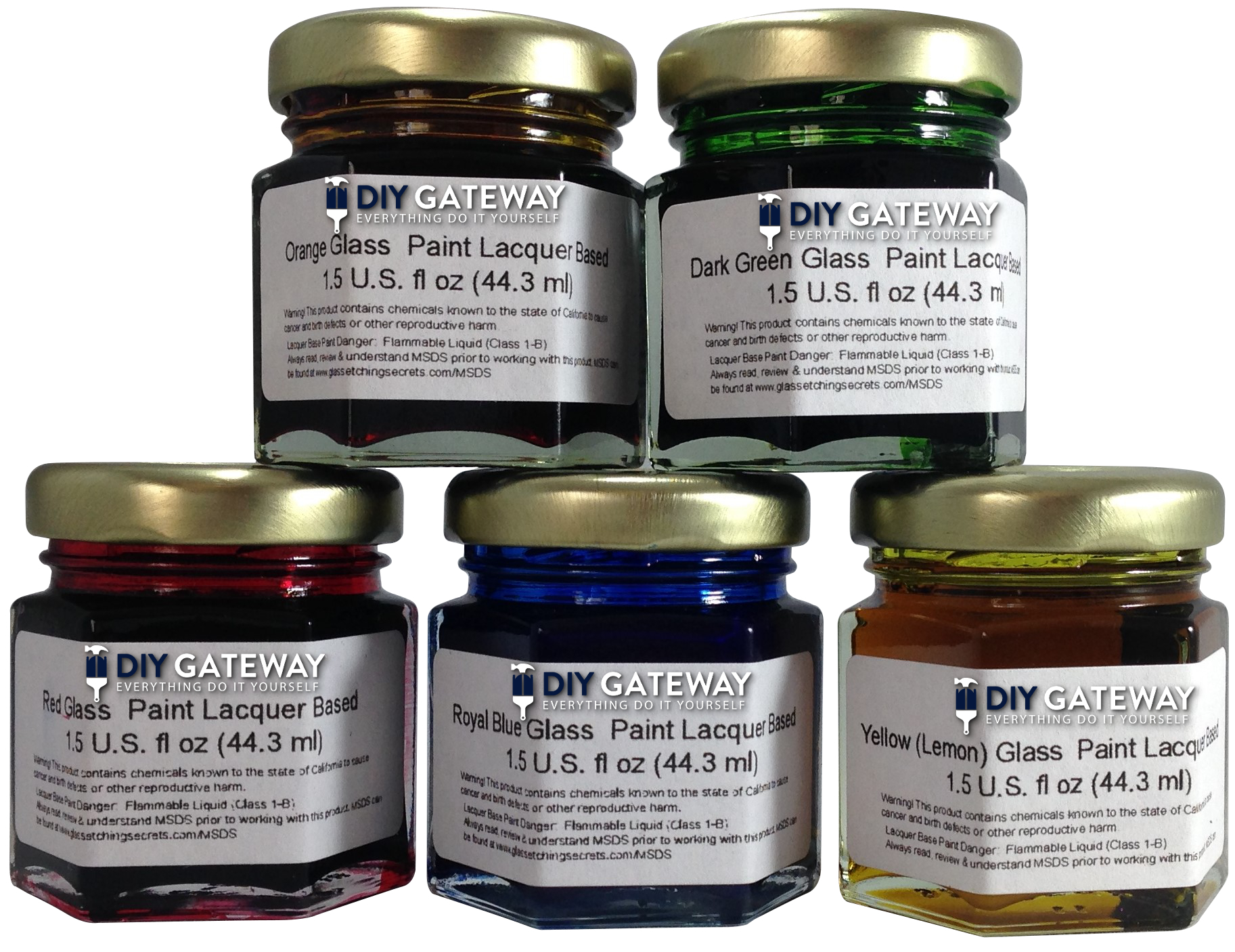 5 Pack Glass Paint Kit DIY Gateway