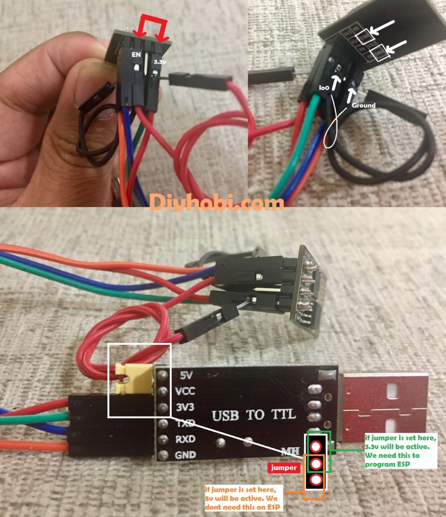 Flash Program ESP01 using USB Serial Adapter — Do it your self Hobby