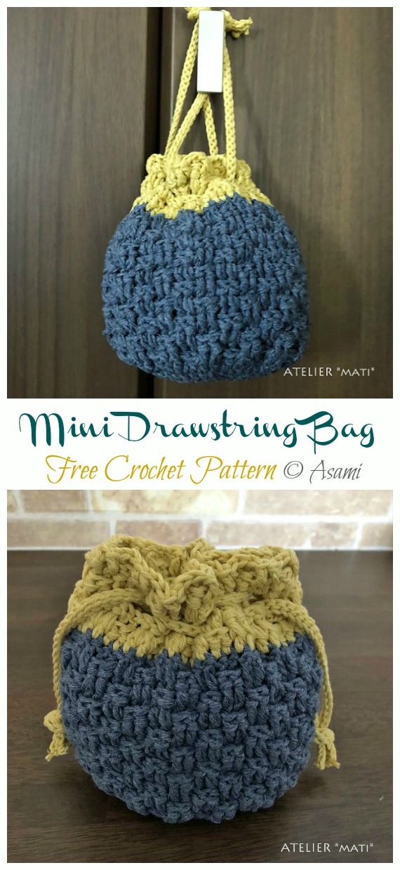 Quick Drawstring Gift Bag Crochet Free Patterns • Page 2