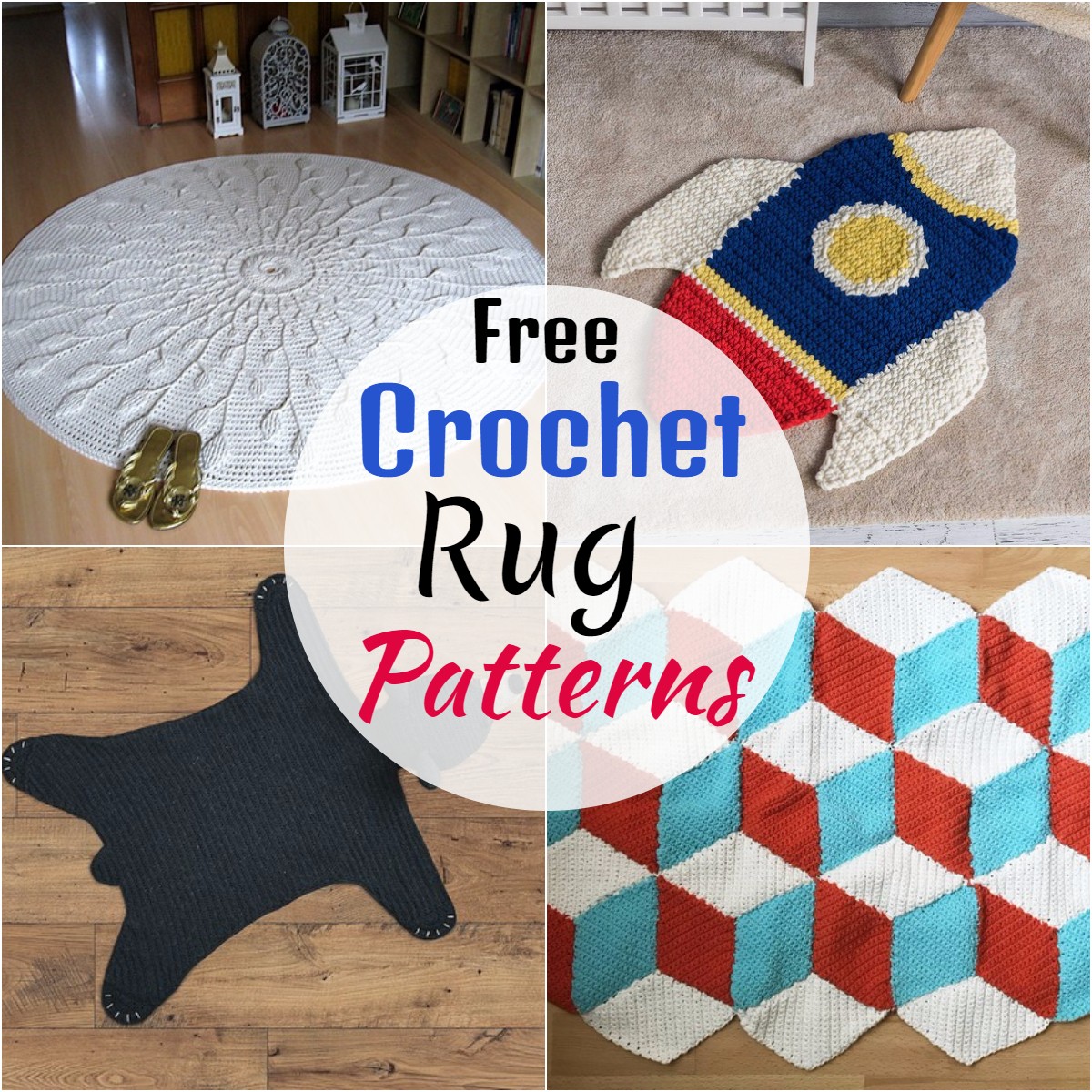35 Free Crochet Rug Patterns For Every Room DIYnCrafty