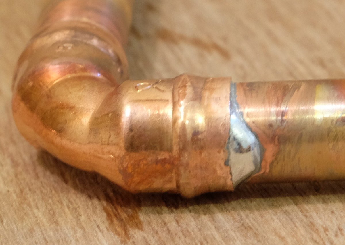 practising soldering, technique for 90° solder ring fittings could be