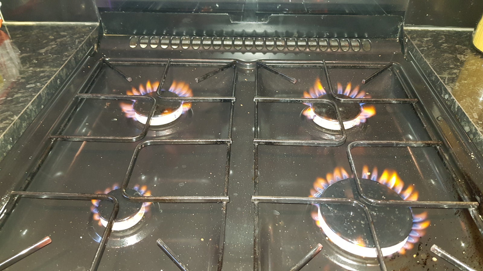 Just noticed a bit of yellowish flame (along with blue) on my gas hob