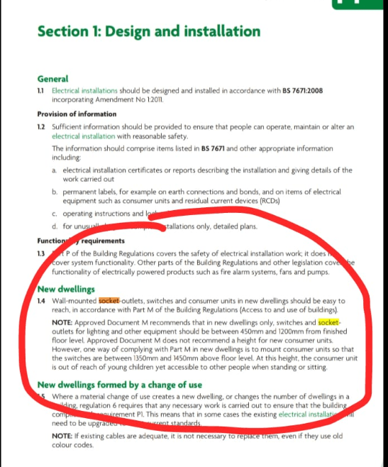 Socket heights when rewiring DIYnot Forums