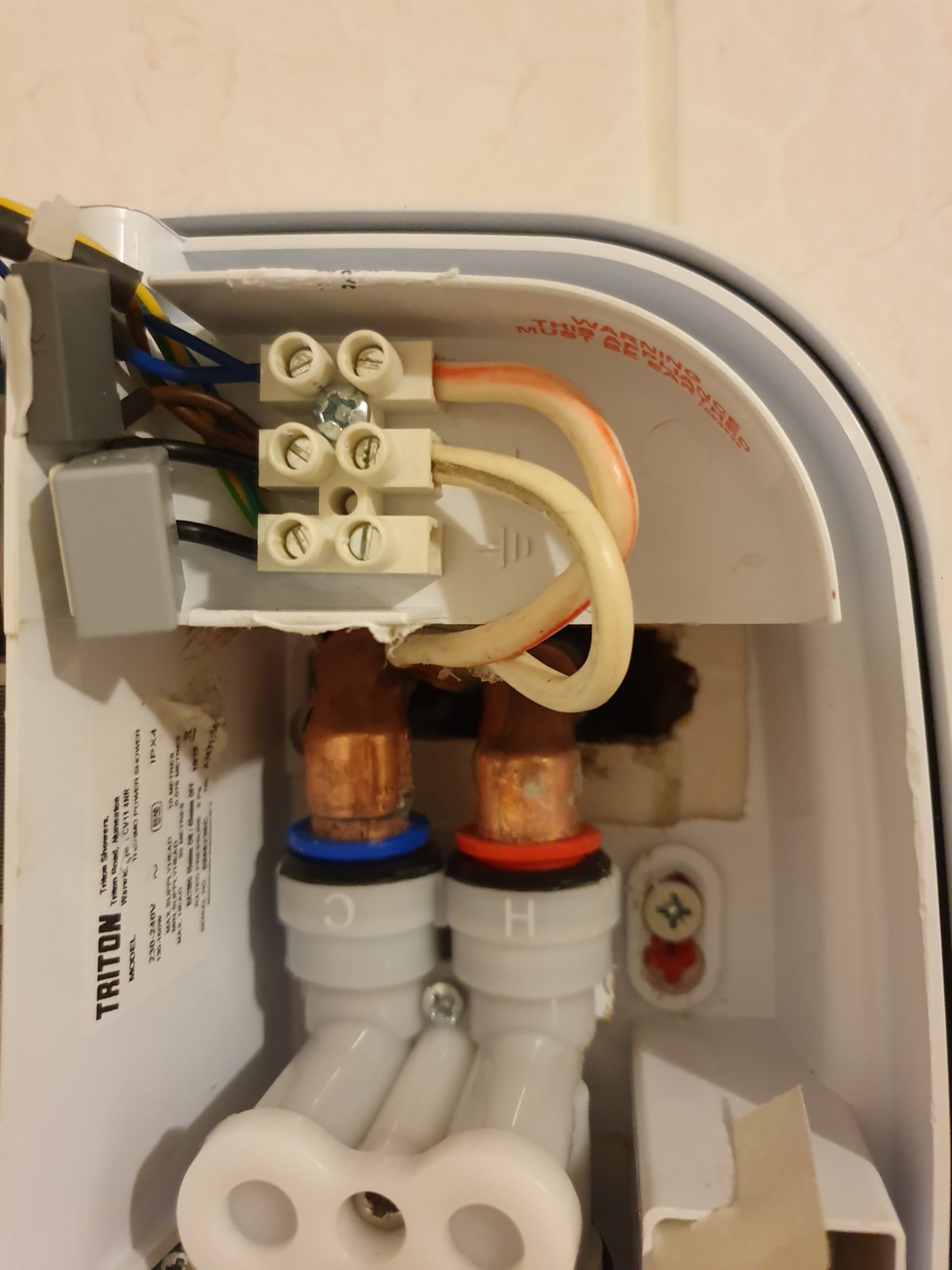Earthing new power shower to cold water pipe? DIYnot Forums