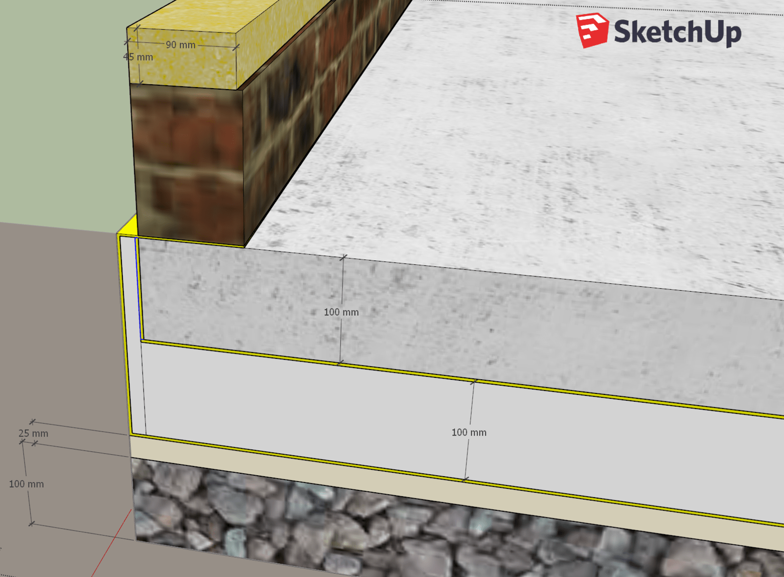 Garden room concrete slab how to route DPM and insulationC? DIYnot
