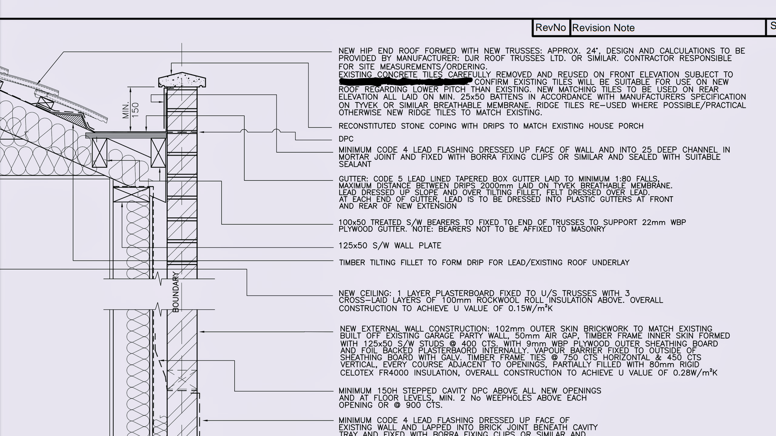 Is this a good detail for a boundary wall gutter? DIYnot Forums