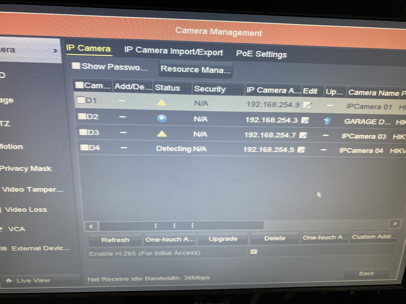 Hikvision not detecting camera DIYnot Forums