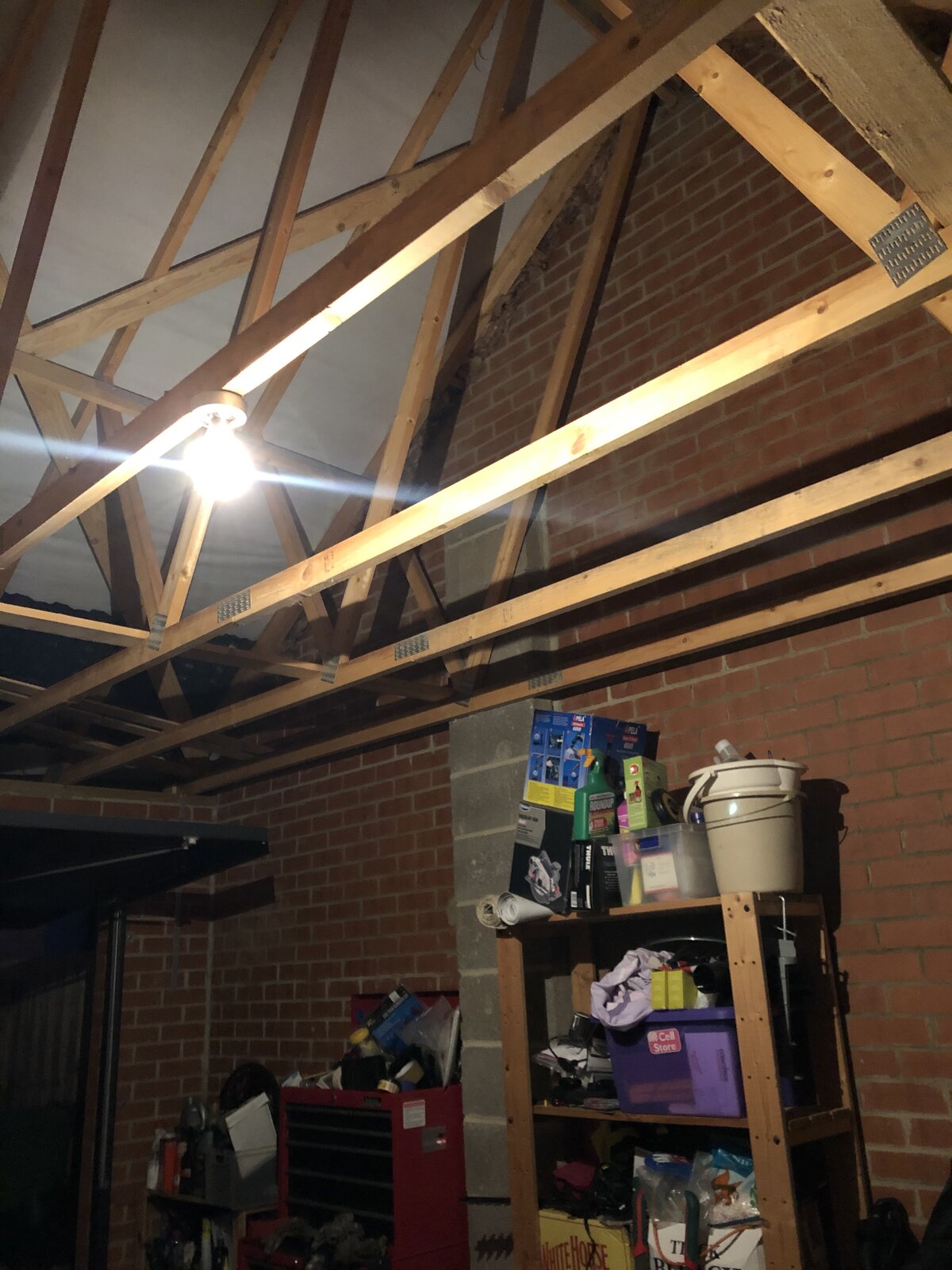 Garage roof (calculate extra joists for storage floor