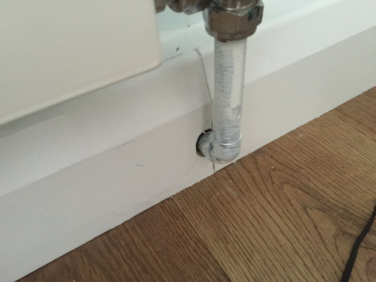 Tidying up around radiator pipes DIYnot Forums