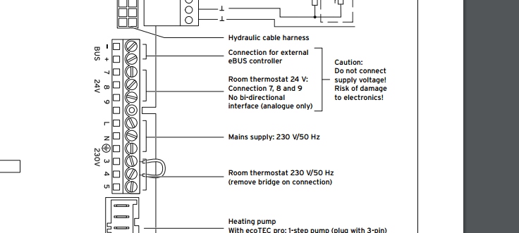 Honeywell CMT927 wireless thermostat to a new Vaillant Ecotec plus 832