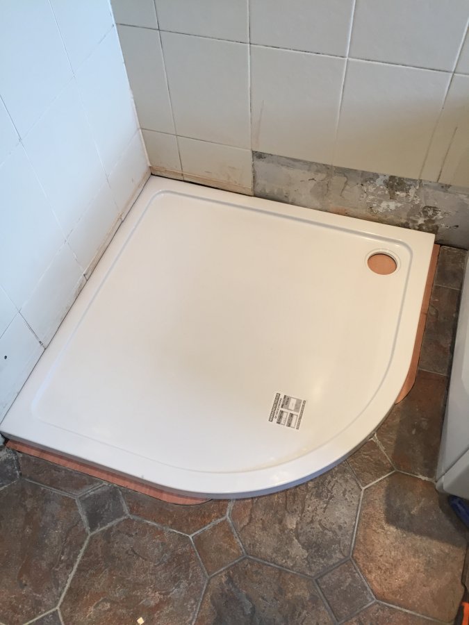 Ideas wanted for white trim around quadrant shower tray DIYnot Forums