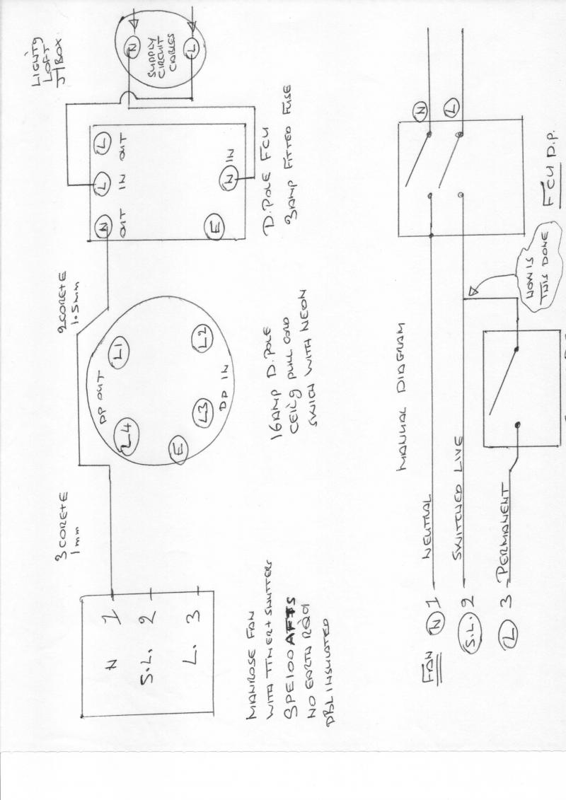 Wiring Diagram For Bathroom Extractor Fan Electrical Wiring Work