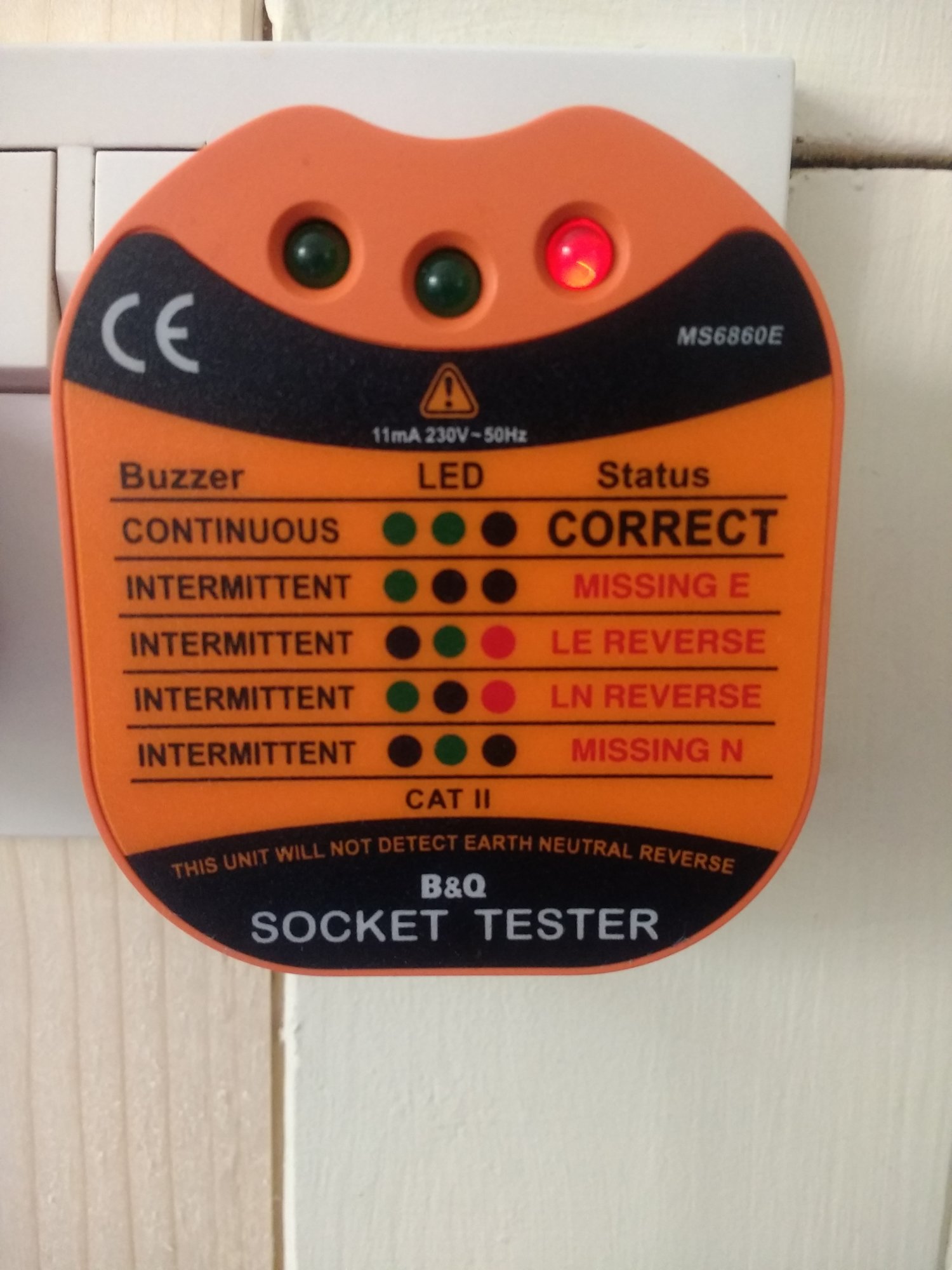 Socket Tester error only when shower is running DIYnot Forums