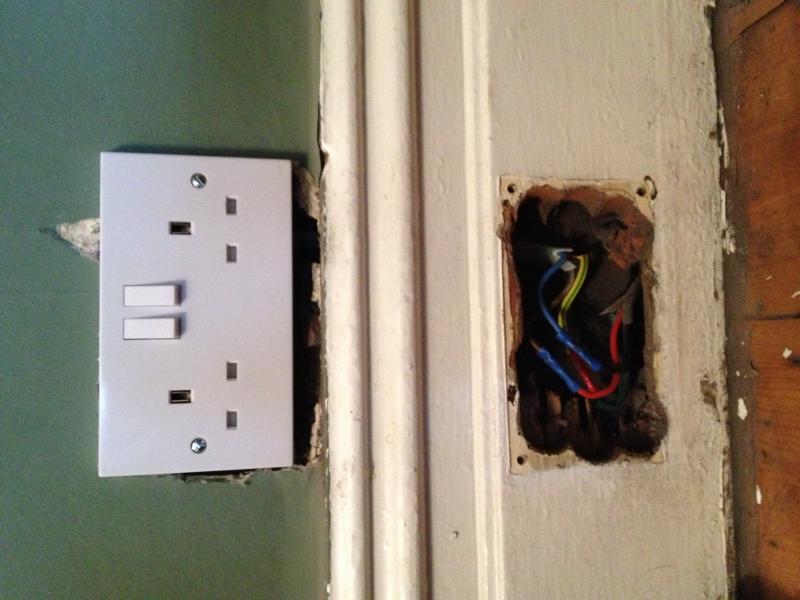 sockets moved how to fill holes DIYnot Forums