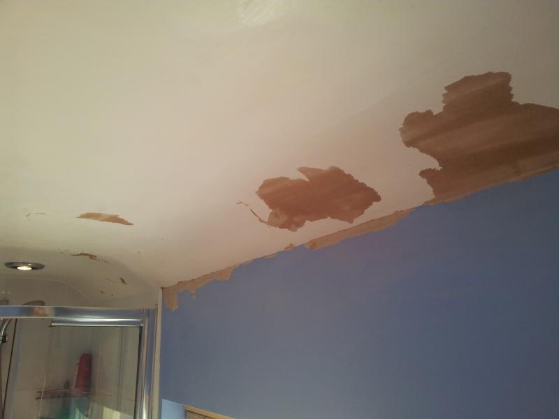 Repairing ceiling paint near shower DIYnot Forums