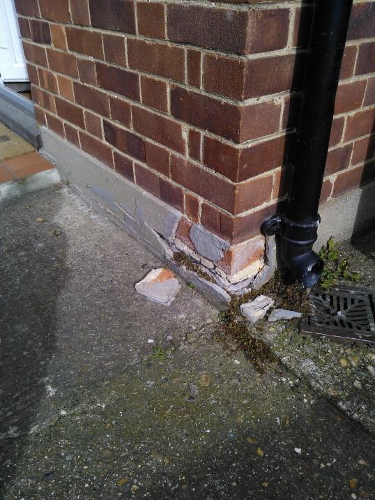 best way to repair this? exterior cement skirting/render... DIYnot Forums