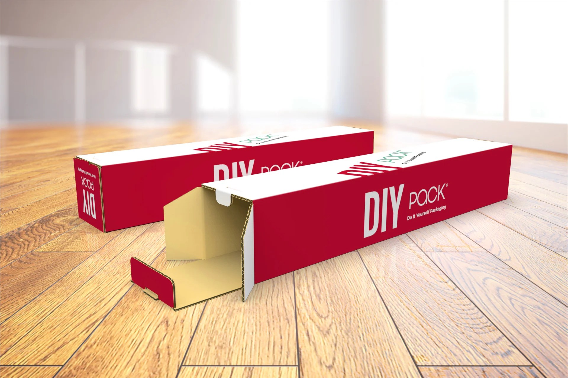 Custom Square Tube Box 3.08 Bulk Discounts DIYpack