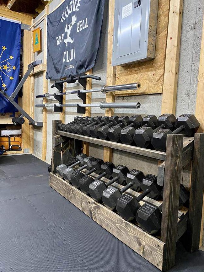 20 DIY Dumbbell Rack Projects For Gyms DIYsCraftsy