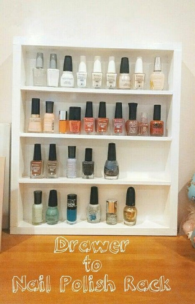 22 DIY Nail Polish Rack Projects DIYsCraftsy