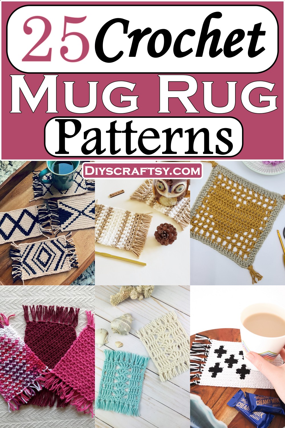 25 Crochet Mug Rug Patterns In Different Sizes DIYsCraftsy