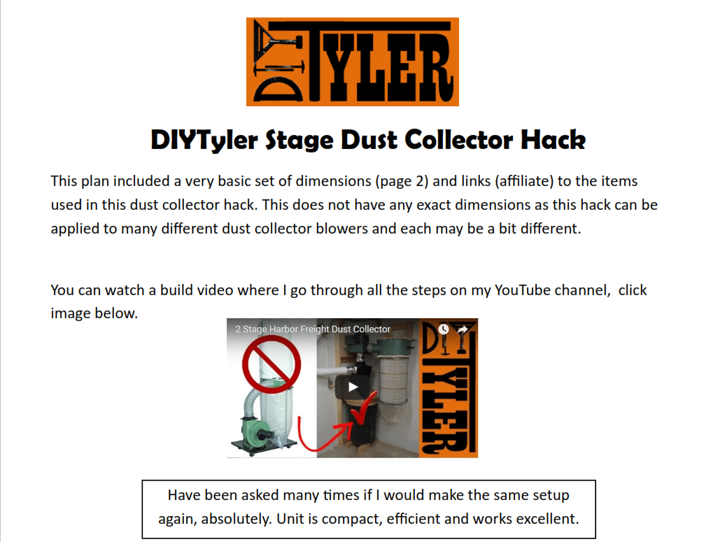 2 Stage Harbor Freight Dust Collector Hack DIYTyler